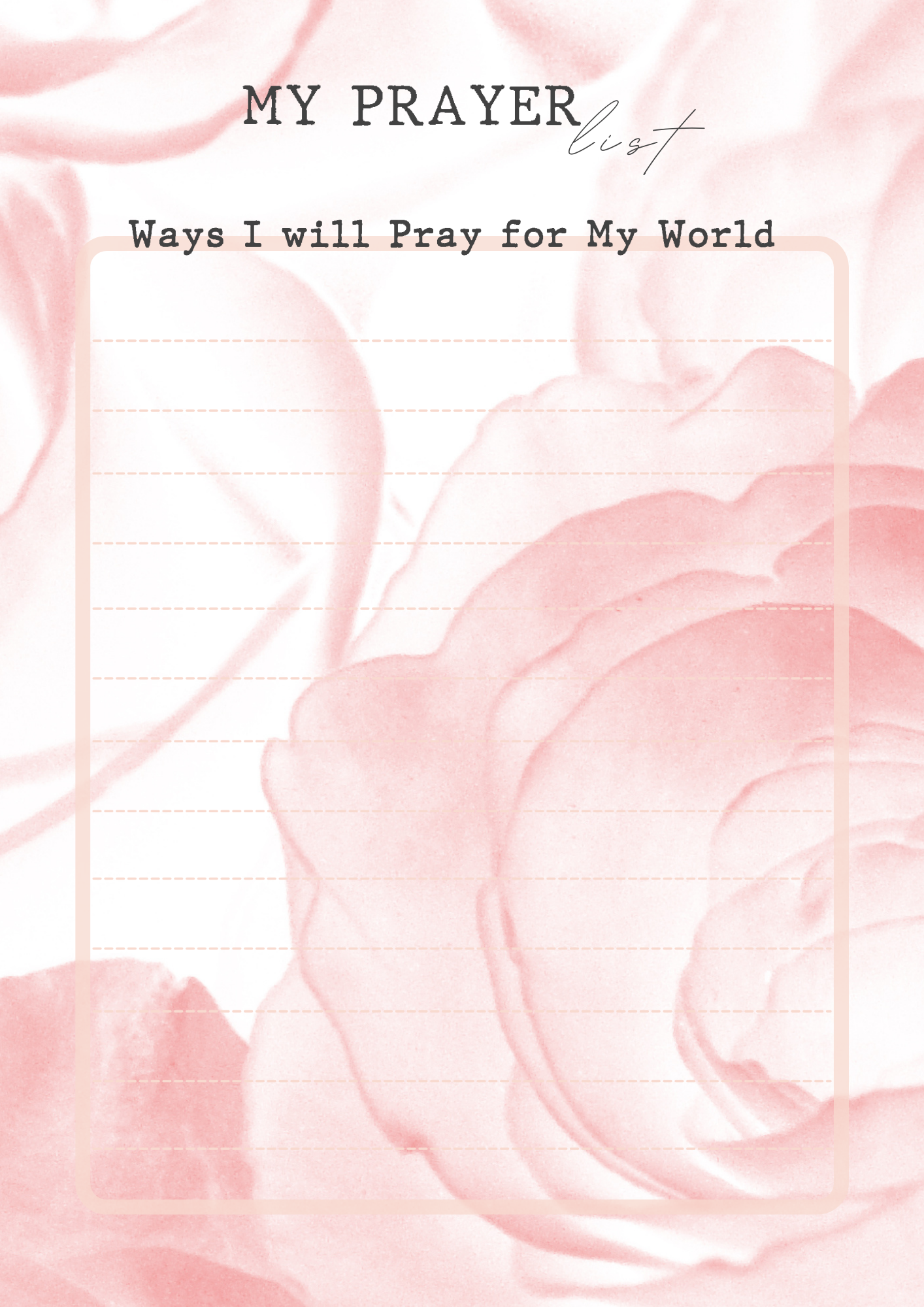 Be Still Prayer Journal Digital