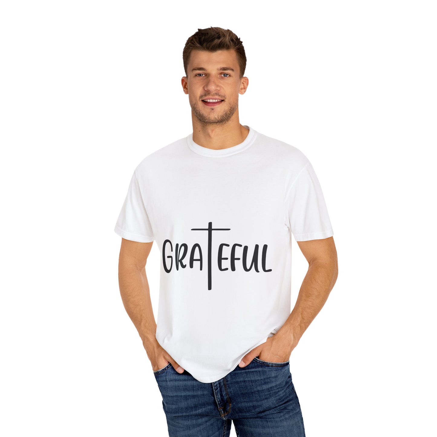 Grateful Unisex T-Shirt | Casual Cotton Tee | Inspirational Gift | Everyday Wear | Christian Apparel | Mindfulness Fashion