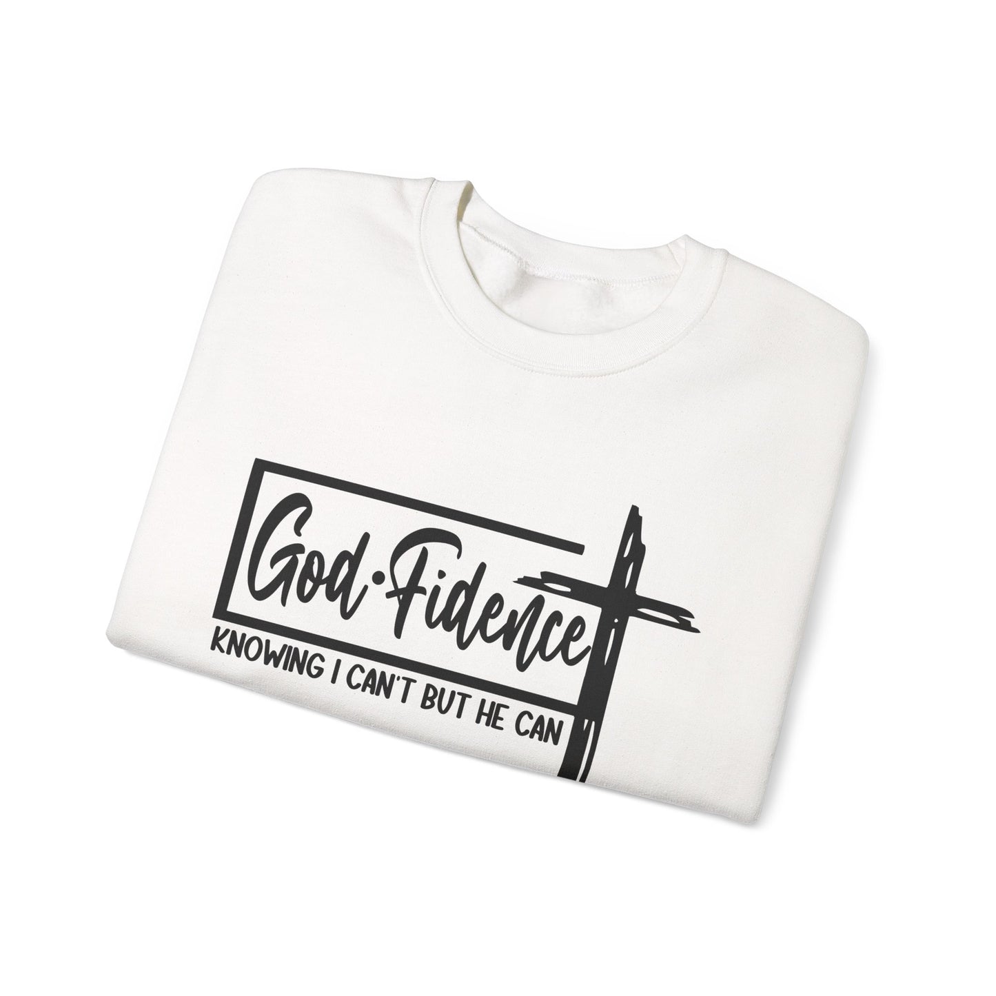 Faith-Inspired Crewneck Sweatshirt, God-Fidence Sweatshirt, Religious Apparel, Unisex Casual Wear, Christian Gift, Faith-based Clothing