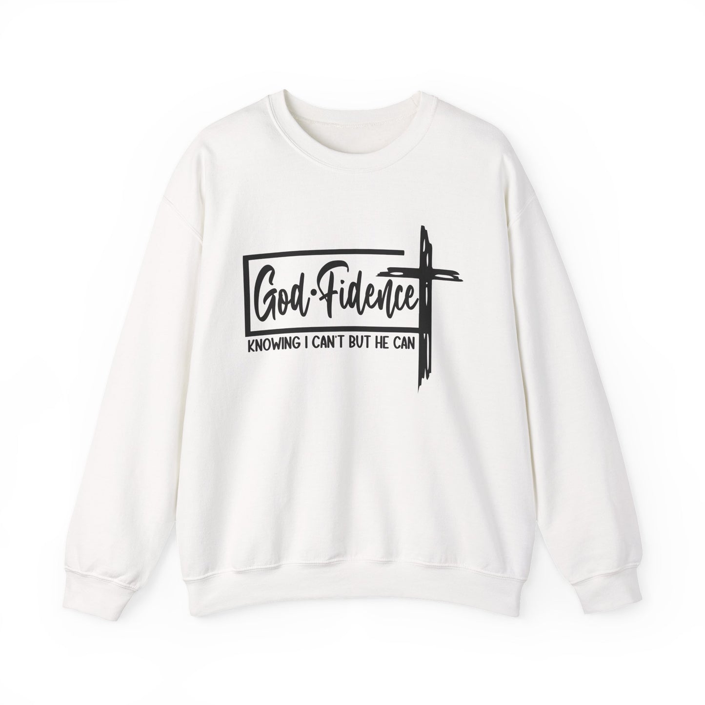 Faith-Inspired Crewneck Sweatshirt, God-Fidence Sweatshirt, Religious Apparel, Unisex Casual Wear, Christian Gift, Faith-based Clothing