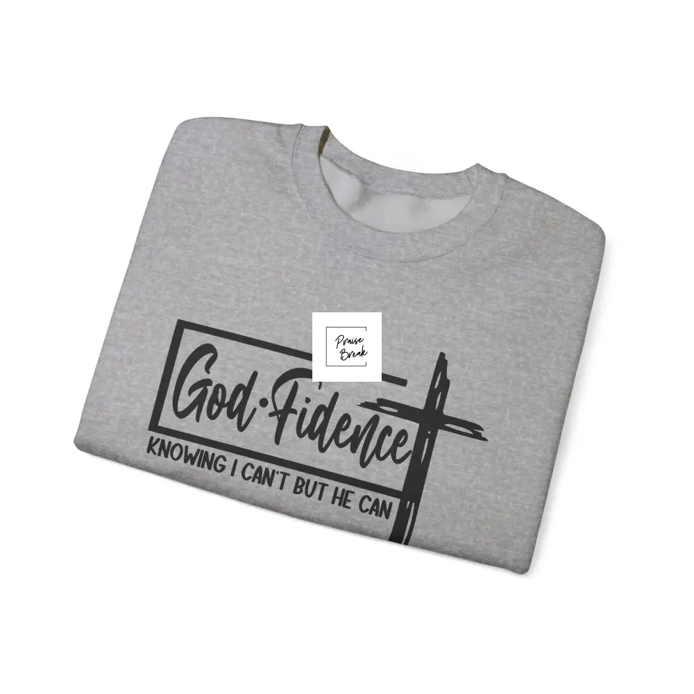Faith-Inspired Crewneck Sweatshirt God-Fidence Sweatshirt Religious Apparel Unisex Casual Wear Christian Gift