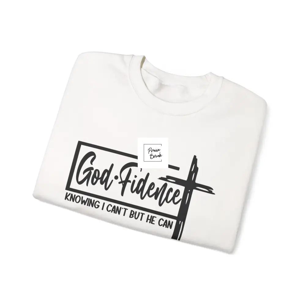 Faith-Inspired Crewneck Sweatshirt God-Fidence Sweatshirt Religious Apparel Unisex Casual Wear Christian Gift
