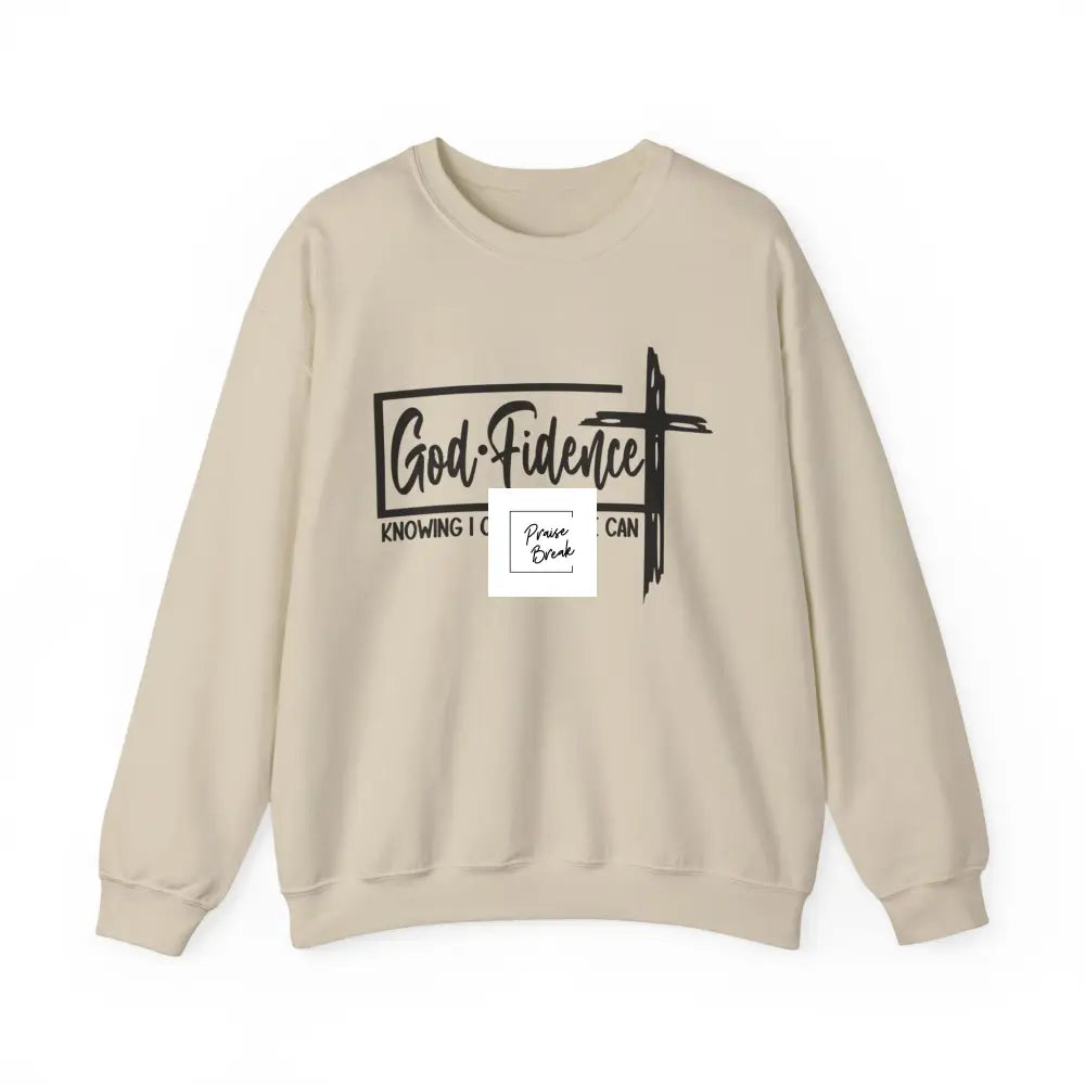 Faith-Inspired Crewneck Sweatshirt God-Fidence Sweatshirt Religious Apparel Unisex Casual Wear Christian Gift