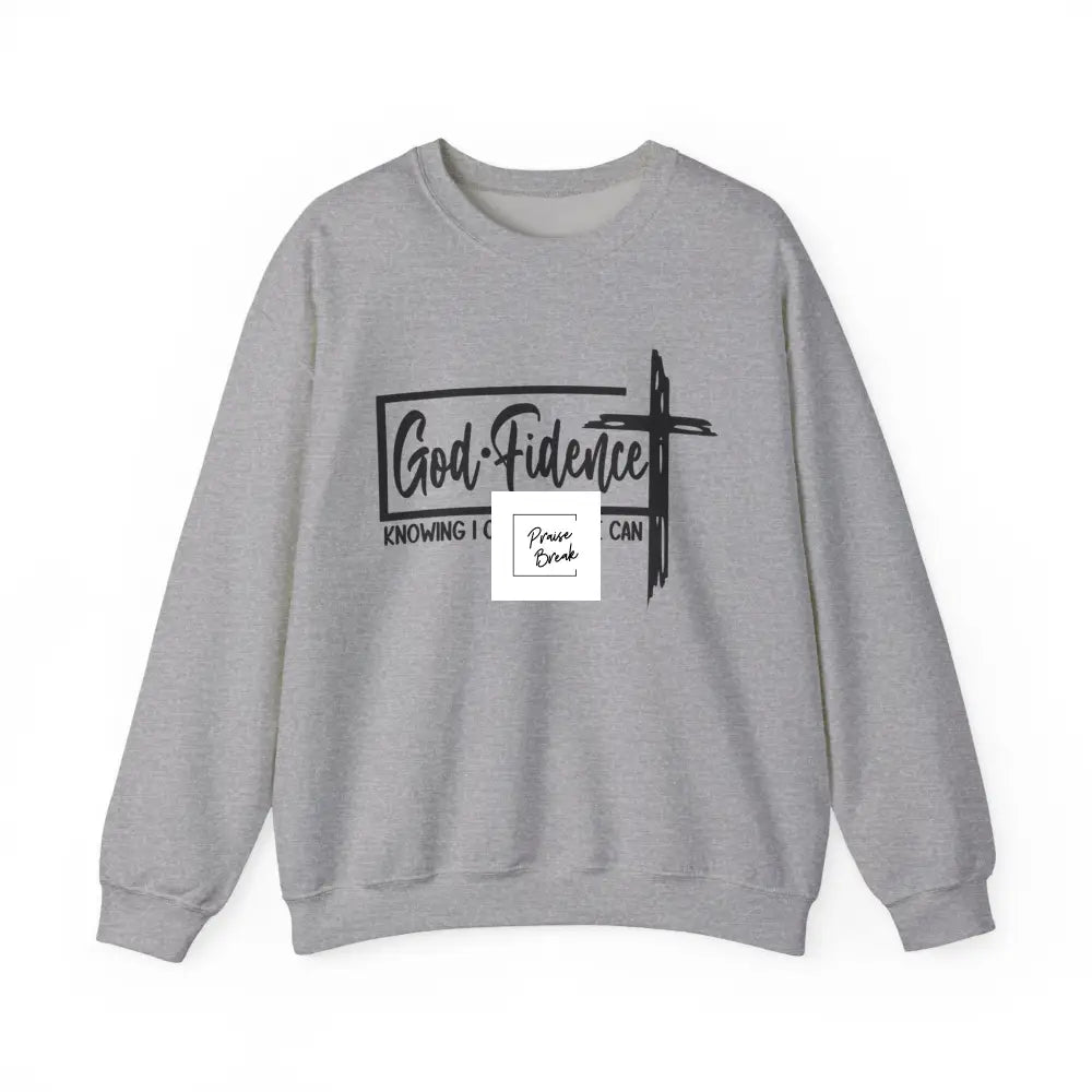 Faith-Inspired Crewneck Sweatshirt God-Fidence Sweatshirt Religious Apparel Unisex Casual Wear Christian Gift