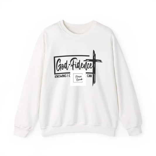 Faith-Inspired Crewneck Sweatshirt God-Fidence Sweatshirt Religious Apparel Unisex Casual Wear Christian Gift
